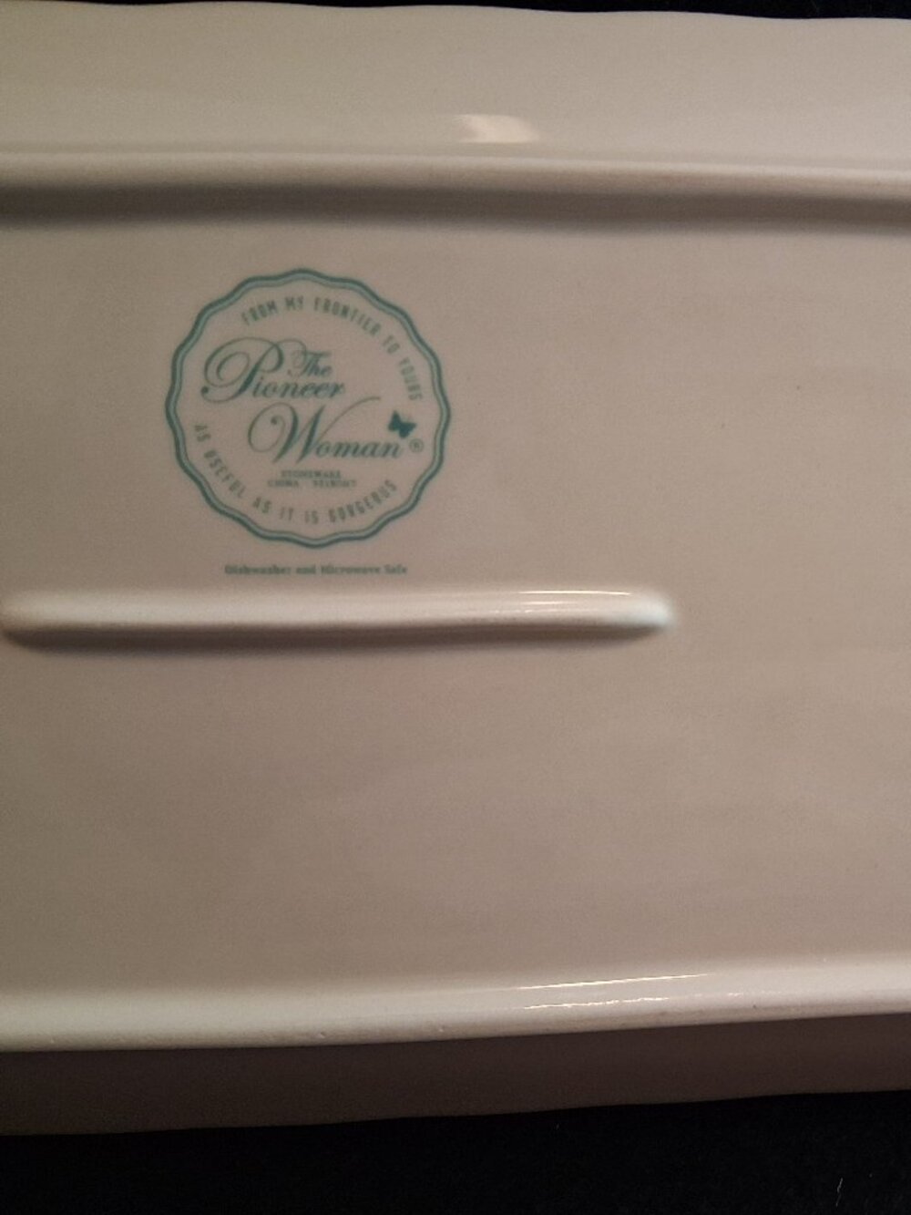 The Pioneer Woman "Rose Shadow" Rectangular Serving Platter • Stoneware - Picture 8 of 9